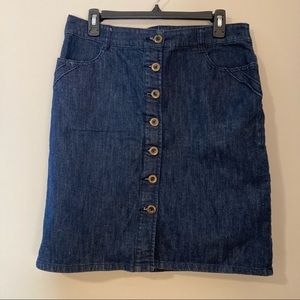 New York & Co Front-Button Denim Skirt Size 10